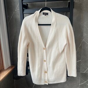 Quince Women's Cream Button-Up Cardigan